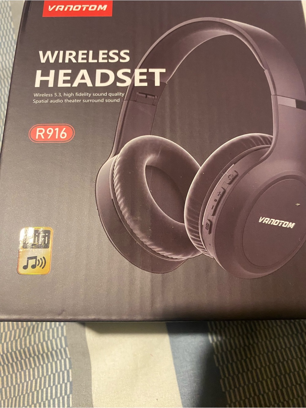VANOTOM Wireless Headset R916 - Black